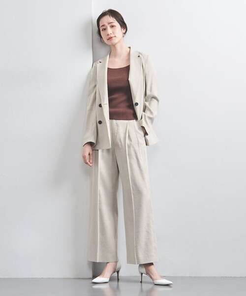 UNITED ARROWS(ユナイテッドアローズ)の「ECLISSE ワイドパンツ(スラックス・レディース・ナチュラル/その他7/ネイビー/その他1・34/36/38/40)」の9枚目の写真