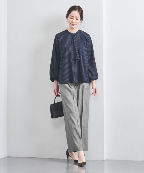 UNITED ARROWS(ユナイテッドアローズ)の「ECLISSE ワイドパンツ(スラックス・レディース・ナチュラル/その他7/ネイビー/その他1・34/36/38/40)」の12枚目の写真