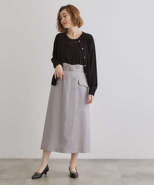 grove（グローブ）の「カナパトレンチライクスカート（スカート・レディース・グレー/ネイビー/ブルー系その他・02/03/05/04/01）」の5枚目の写真