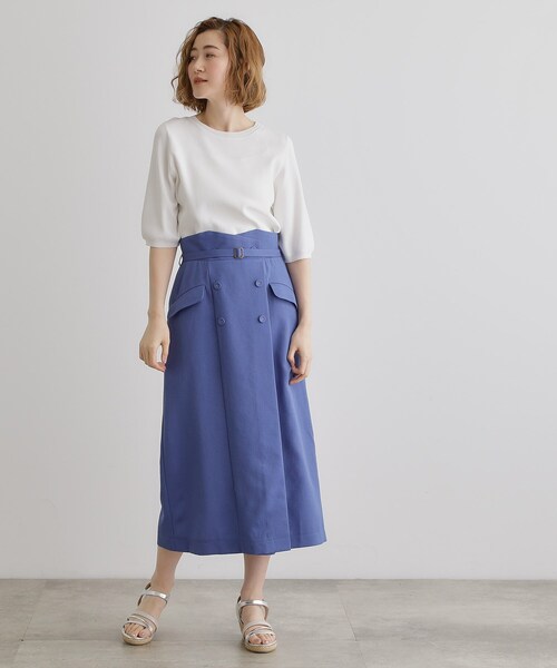 grove（グローブ）の「カナパトレンチライクスカート（スカート・レディース・グレー/ネイビー/ブルー系その他・02/03/05/04/01）」の10枚目の写真