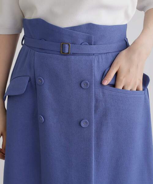grove（グローブ）の「カナパトレンチライクスカート（スカート・レディース・グレー/ネイビー/ブルー系その他・02/03/05/04/01）」の21枚目の写真