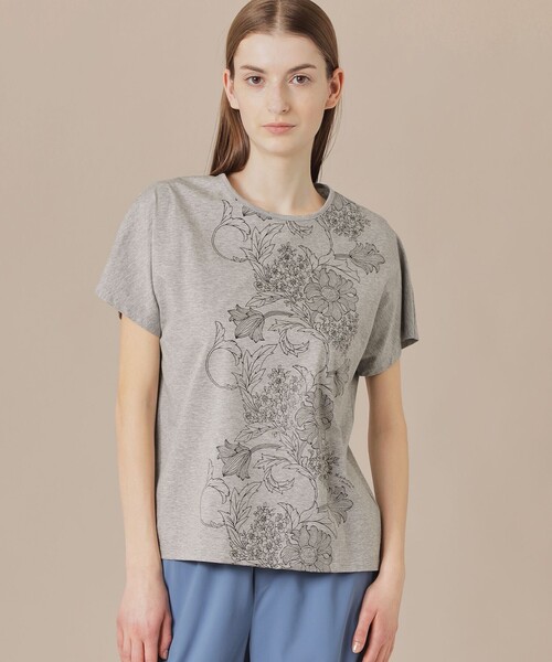 tシャツ 「BIBURY FLOWER」ラインバイブリーフラワーＴシャツ レディース セール】【BIBURY FLOWER】ラインバイブリーフラワーTシャツ（T
