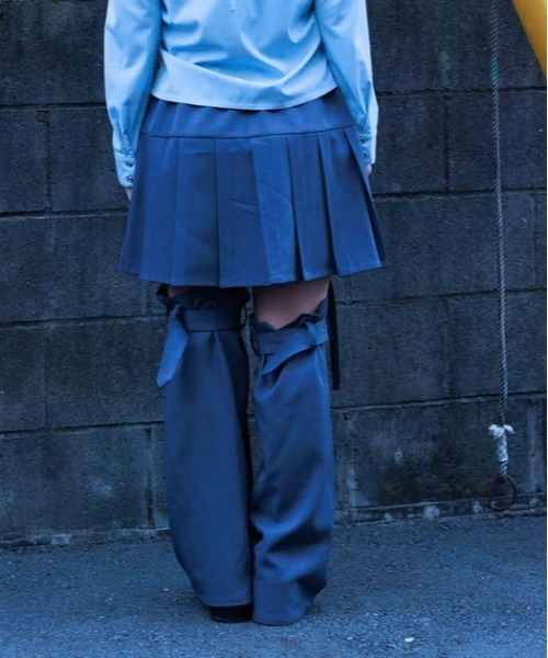 axes femme POETIQUE（アクシーズファムポエティック）の「レッグカバー付スカパン（その他パンツ・レディース・ブラック/グレー・MEDIUM）」の22枚目の写真