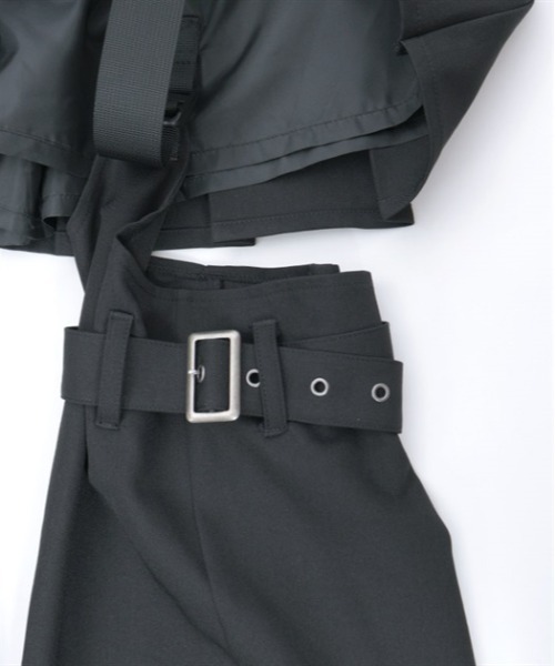 axes femme POETIQUE（アクシーズファムポエティック）の「レッグカバー付スカパン（その他パンツ・レディース・ブラック/グレー・MEDIUM）」の8枚目の写真