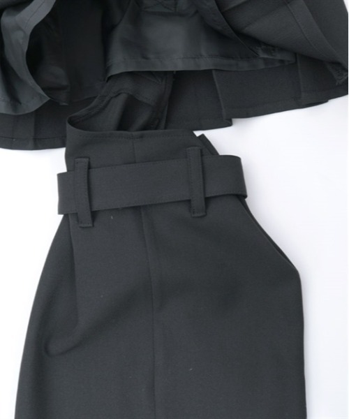 axes femme POETIQUE（アクシーズファムポエティック）の「レッグカバー付スカパン（その他パンツ・レディース・ブラック/グレー・MEDIUM）」の9枚目の写真