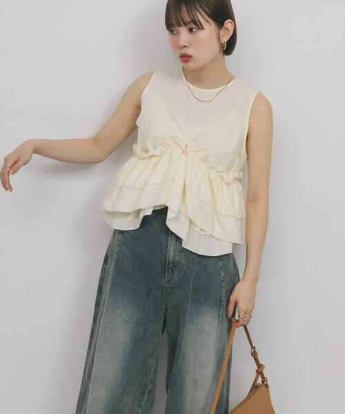 KBF(ケイビーエフ)の「マルチWAYクロスフリルブラウス(シャツ/ブラウス・レディース・アイボリー/ブラック/オレンジ・ONE)」の22枚目の写真