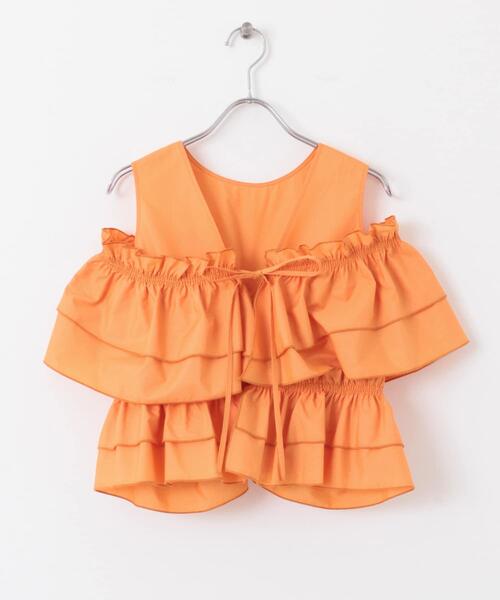 KBF(ケイビーエフ)の「マルチWAYクロスフリルブラウス(シャツ/ブラウス・レディース・アイボリー/ブラック/オレンジ・ONE)」の7枚目の写真