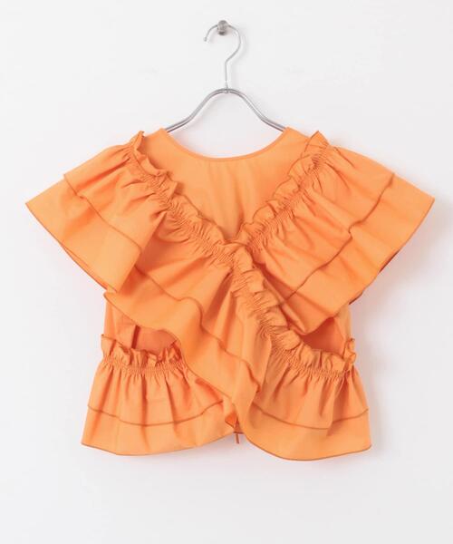 KBF(ケイビーエフ)の「マルチWAYクロスフリルブラウス(シャツ/ブラウス・レディース・アイボリー/ブラック/オレンジ・ONE)」の9枚目の写真