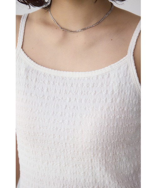 AZUL by moussy(アズールバイマウジー)の「ヘンケイリブキャミソール(キャミソール・レディース・ベージュ/ブラック/オフホワイト・SMALL/MEDIUM)」の10枚目の写真