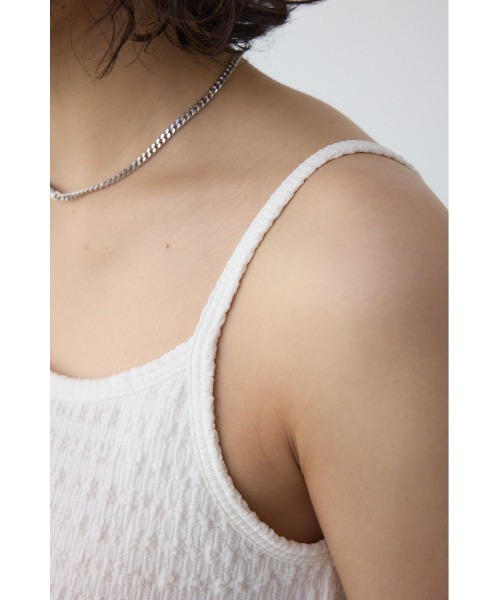 AZUL by moussy(アズールバイマウジー)の「ヘンケイリブキャミソール(キャミソール・レディース・ベージュ/ブラック/オフホワイト・SMALL/MEDIUM)」の12枚目の写真