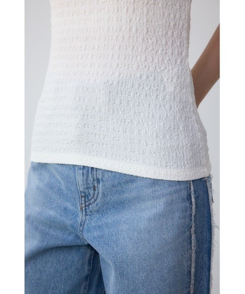 AZUL by moussy(アズールバイマウジー)の「ヘンケイリブキャミソール(キャミソール・レディース・ベージュ/ブラック/オフホワイト・SMALL/MEDIUM)」の13枚目の写真
