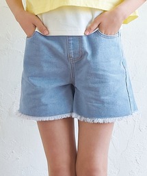 coca（coca） | 【WEB限定セール】キッズ フリンジデニムショートパンツ(デニムパンツ)