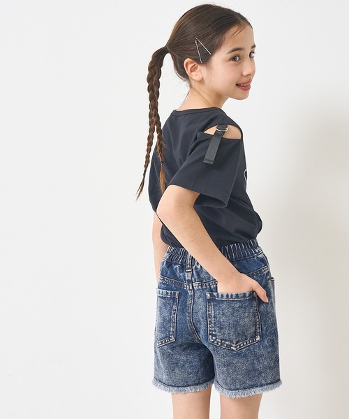 coca（coca）（コカ）の「【WEB限定セール】キッズ フリンジデニムショートパンツ（デニムパンツ・キッズ・ライトブルー/ブルー・120/130/140/150）」の19枚目の写真