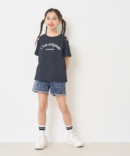 coca（coca）（コカ）の「【WEB限定セール】キッズ フリンジデニムショートパンツ（デニムパンツ・キッズ・ライトブルー/ブルー・120/130/140/150）」の18枚目の写真