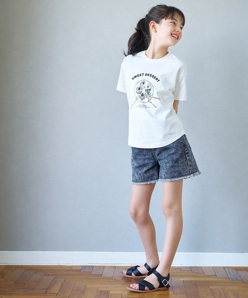 coca（coca）（コカ）の「【WEB限定セール】キッズ フリンジデニムショートパンツ（デニムパンツ・キッズ・ライトブルー/ブルー・120/130/140/150）」の17枚目の写真