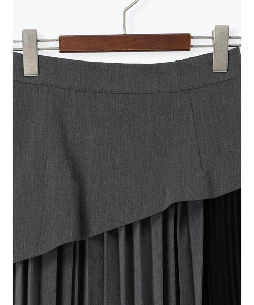 Te chichi(テチチ)の「アシンメトリープリーツコンビスカート(スカート・レディース・オフホワイト/グレー・F)」の7枚目の写真