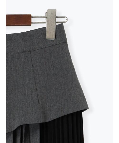 Te chichi(テチチ)の「アシンメトリープリーツコンビスカート(スカート・レディース・オフホワイト/グレー・F)」の6枚目の写真