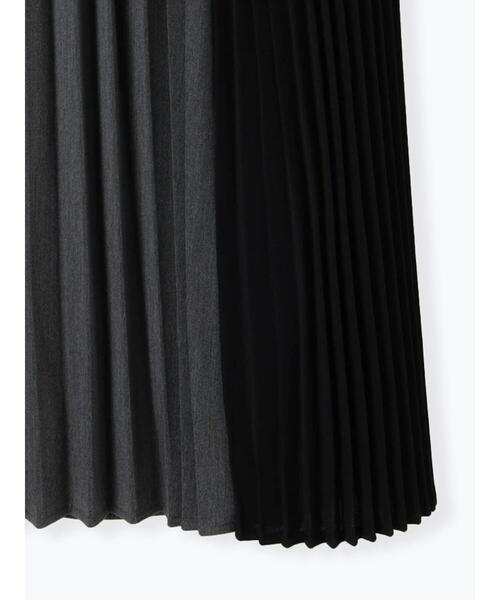 Te chichi(テチチ)の「アシンメトリープリーツコンビスカート(スカート・レディース・オフホワイト/グレー・F)」の5枚目の写真