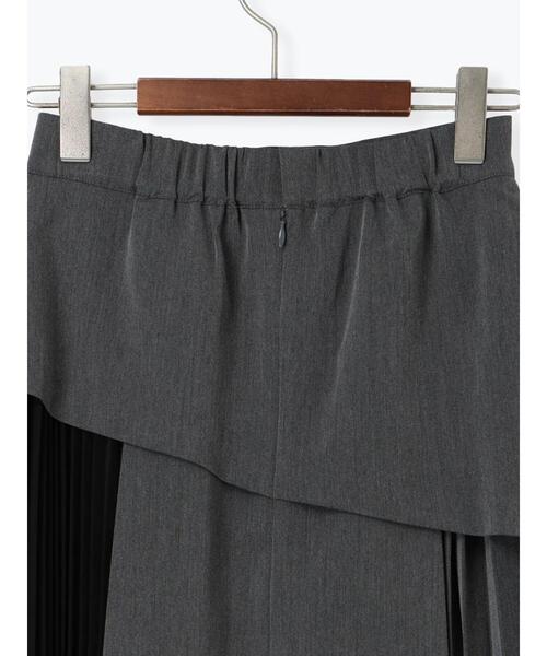 Te chichi(テチチ)の「アシンメトリープリーツコンビスカート(スカート・レディース・オフホワイト/グレー・F)」の4枚目の写真