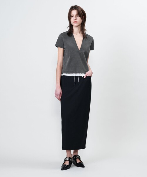 tシャツ 「ASTRAET」コットンテンジク ディープVネックTシャツ レディース UNITED ARROWS｜<ASTRAET>コットンテンジク ディープVネックT