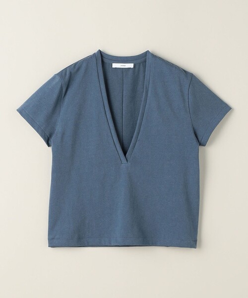ASTRAET【アストラット】 コットン フライス トリム UネックT