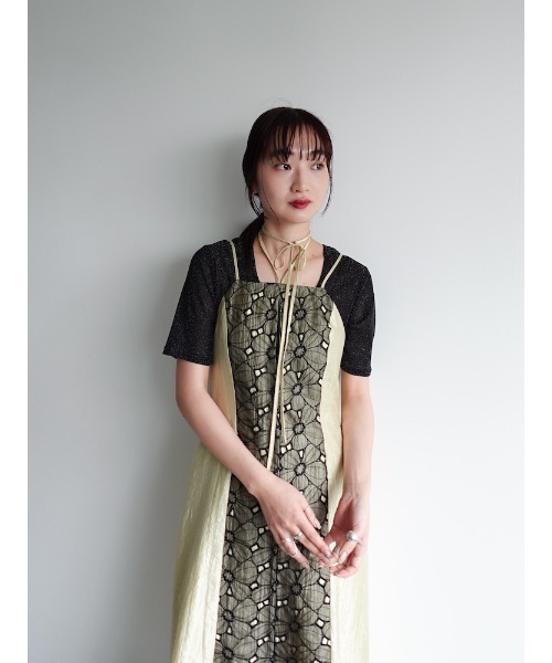 sahara(サハラ)の「Glitter Half Sleeve Top/グリッターハーフスリーブトップ(Tシャツ/カットソー・レディース・ブラック/アイボリー/ブラウン・FREE)」の7枚目の写真