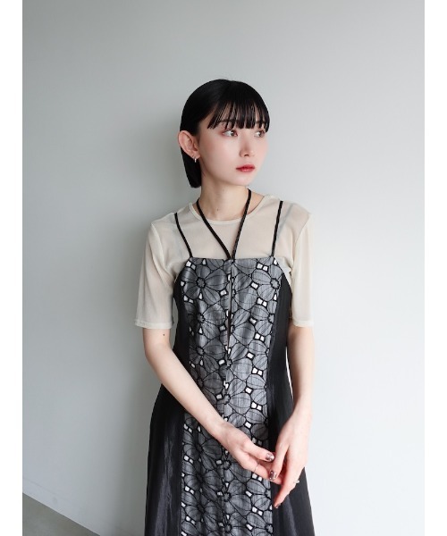 sahara(サハラ)の「Glitter Half Sleeve Top/グリッターハーフスリーブトップ(Tシャツ/カットソー・レディース・ブラック/アイボリー/ブラウン・FREE)」の22枚目の写真