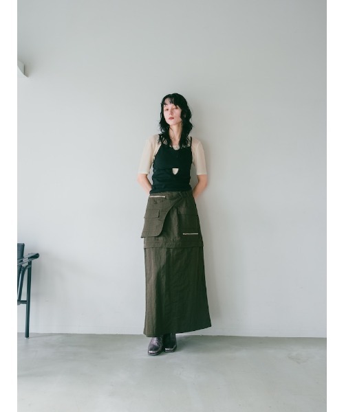 sahara(サハラ)の「Glitter Half Sleeve Top/グリッターハーフスリーブトップ(Tシャツ/カットソー・レディース・ブラック/アイボリー/ブラウン・FREE)」の14枚目の写真