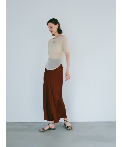 sahara(サハラ)の「Glitter Half Sleeve Top/グリッターハーフスリーブトップ(Tシャツ/カットソー・レディース・ブラック/アイボリー/ブラウン・FREE)」の19枚目の写真