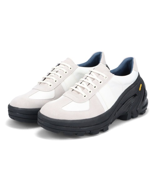 whoop-de-doo(フープディドゥ)の「VIBRAMソール ハイテク ジャーマントレーナー whoop-de-doo/フープディドゥ(スニーカー・メンズ・ホワイト/ダークベージュ/ブラック・40/41/42/43/44)」の2枚目の写真