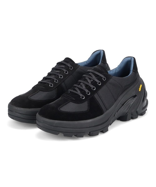 whoop-de-doo(フープディドゥ)の「VIBRAMソール ハイテク ジャーマントレーナー whoop-de-doo/フープディドゥ(スニーカー・メンズ・ホワイト/ダークベージュ/ブラック・40/41/42/43/44)」の1枚目の写真