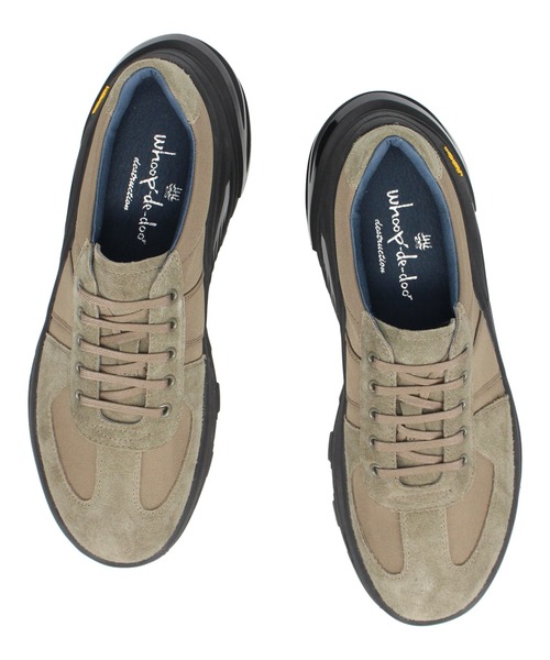 whoop-de-doo(フープディドゥ)の「VIBRAMソール ハイテク ジャーマントレーナー whoop-de-doo/フープディドゥ(スニーカー・メンズ・ホワイト/ダークベージュ/ブラック・40/41/42/43/44)」の15枚目の写真