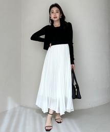 カーディガンアンサンブルドッキングワンピース