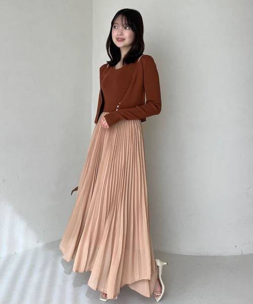 カーディガンアンサンブルドッキングワンピース（ワンピース