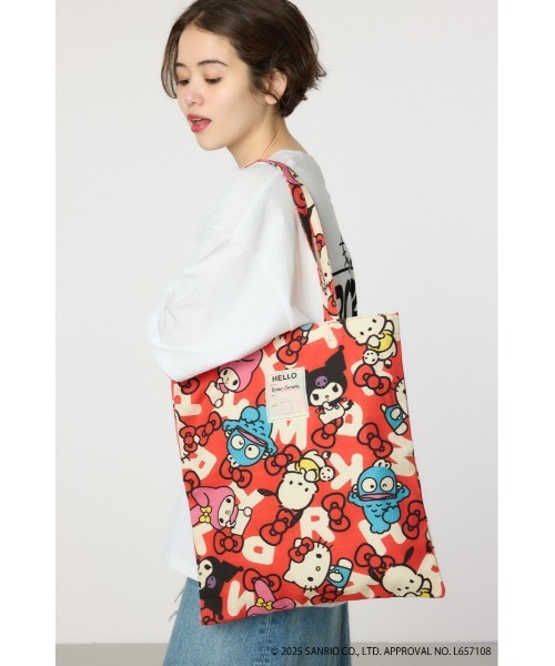 RODEO CROWNS WIDE BOWL（ロデオクラウンズワイドボウル）の「(サンリオキャラクターズ) トートバック（トートバッグ・レディース・レッド系その他/ホワイト系その他・FREE）」の7枚目の写真