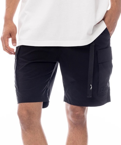 BILLABONG(ビラボン)の「BILLABONG メンズ 【A/DIV.】 UTILITY SHORTS ショートパンツ 【2025年春夏モデル】/ビラボンウェビングベルトストレッチ速乾撥水軽量ナイロンカーゴショートパンツ(カーゴパンツ・メンズ・ブラック/ライトベージュ・X-LARGE/LARGE/MEDIUM)」の4枚目の写真