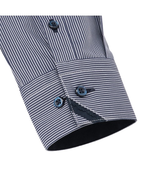 TOKYO SHIRTS（トウキョウシャツ）の「透け防止 形態安定ノーアイロン ワイド 長袖ビジネスワイシャツ（ビジネスシャツ・レディース・ブルー・LL/S/M/L/XL/XS）」の4枚目の写真