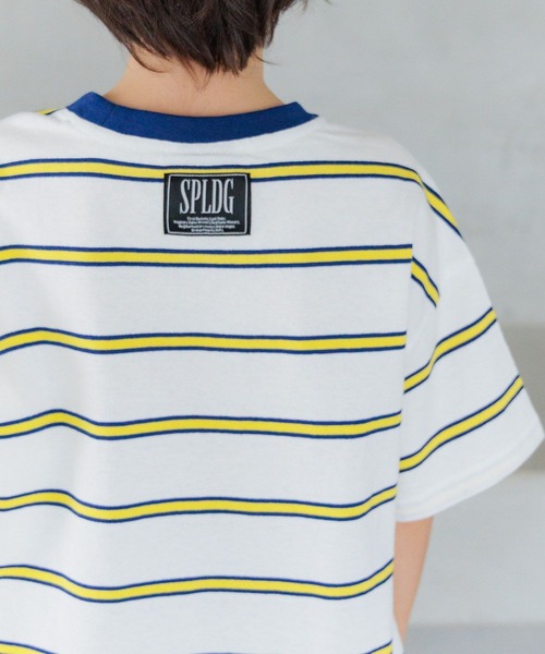 SPALDING(スポルディング)の「【SPALDING(スポルディング)】別注ボーダーTシャツ(KIDS)(Tシャツ/カットソー・キッズ・ブルー/オフホワイト・140cm/130cm/120cm/110cm/150cm)」の8枚目の写真