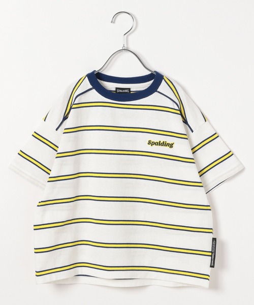 SPALDING(スポルディング)の「【SPALDING(スポルディング)】別注ボーダーTシャツ(KIDS)(Tシャツ/カットソー・キッズ・ブルー/オフホワイト・140cm/130cm/120cm/110cm/150cm)」の7枚目の写真