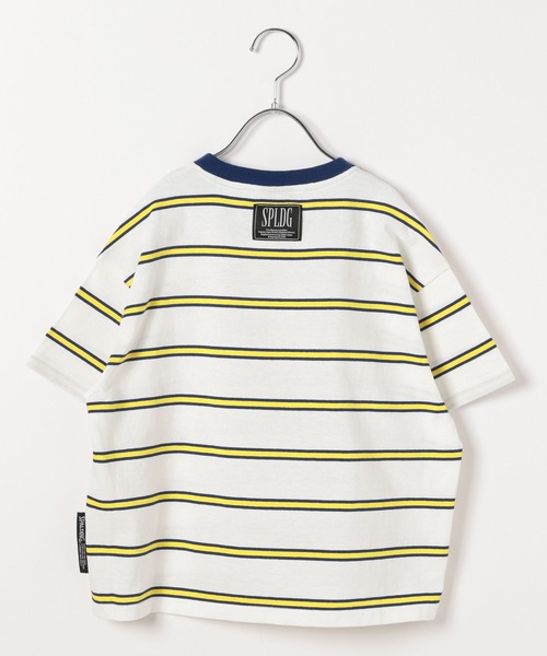 SPALDING(スポルディング)の「【SPALDING(スポルディング)】別注ボーダーTシャツ(KIDS)(Tシャツ/カットソー・キッズ・ブルー/オフホワイト・140cm/130cm/120cm/110cm/150cm)」の6枚目の写真