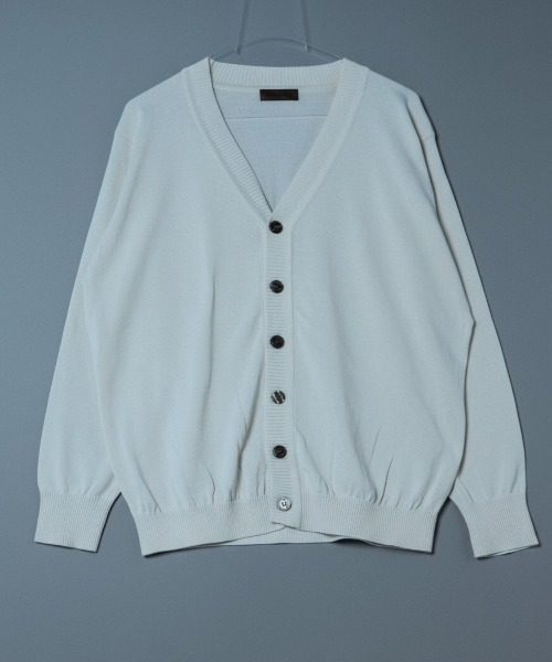 Rinascente(リナシェンテ)の「【Rinascente/リナシェンテ】Long Transit Cardigan カーディガン ニット 吸水速乾性 UVカット(カーディガン/ボレロ・メンズ・ネイビー/ミント/ダークブラウン/アイボリー/ブラック・SMALL/MEDIUM/LARGE/X-LARGE)」の2枚目の写真