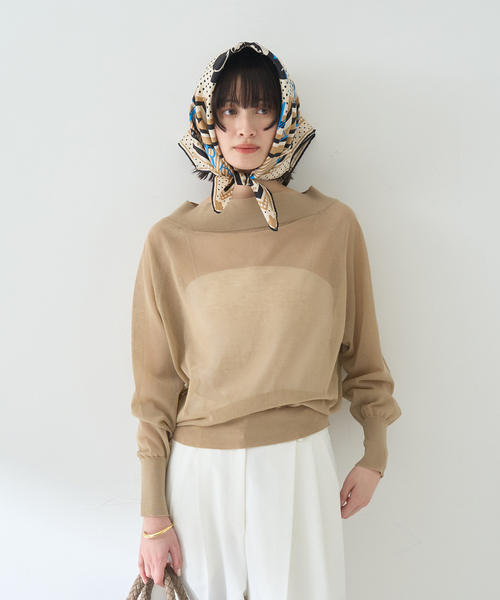Rouge vif(ルージュヴィフ)の「オフショルシアーニットプルオーバー(ニット/セーター・レディース・ベージュ/ブラック/オフホワイト・フリー)」の8枚目の写真