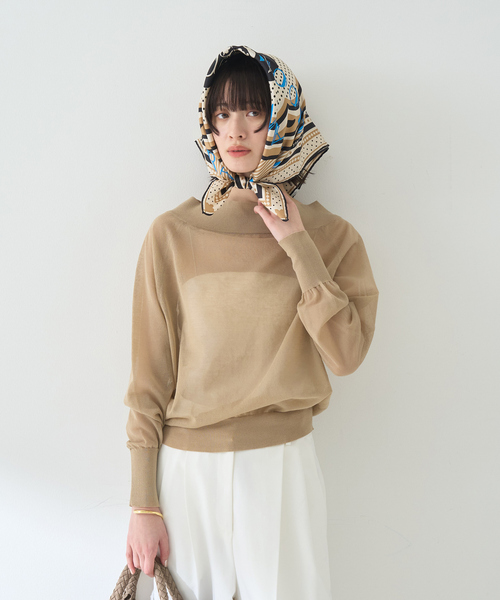 Rouge vif(ルージュヴィフ)の「オフショルシアーニットプルオーバー(ニット/セーター・レディース・ベージュ/ブラック/オフホワイト・フリー)」の9枚目の写真