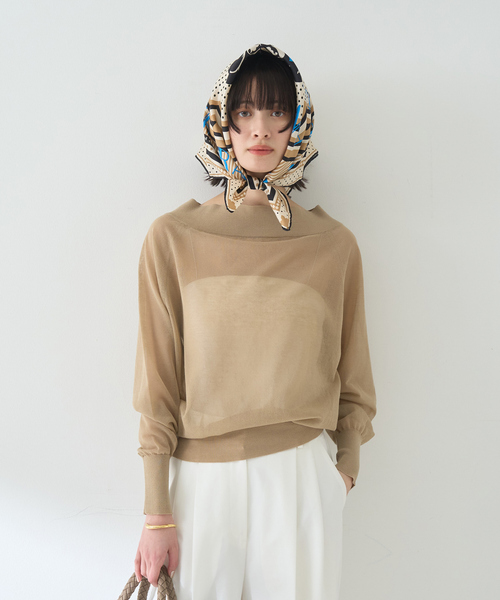 Rouge vif(ルージュヴィフ)の「オフショルシアーニットプルオーバー(ニット/セーター・レディース・ベージュ/ブラック/オフホワイト・フリー)」の10枚目の写真
