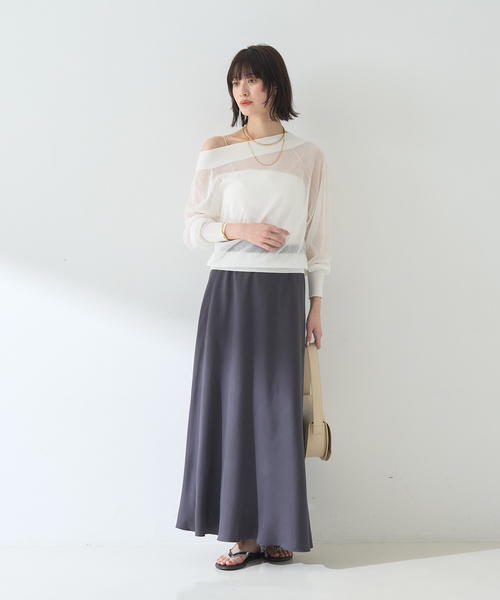 Rouge vif(ルージュヴィフ)の「オフショルシアーニットプルオーバー(ニット/セーター・レディース・ベージュ/ブラック/オフホワイト・フリー)」の17枚目の写真