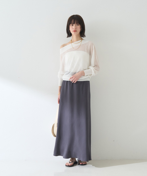 Rouge vif(ルージュヴィフ)の「オフショルシアーニットプルオーバー(ニット/セーター・レディース・ベージュ/ブラック/オフホワイト・フリー)」の18枚目の写真