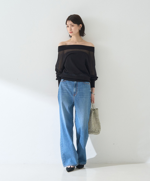 Rouge vif(ルージュヴィフ)の「オフショルシアーニットプルオーバー(ニット/セーター・レディース・ベージュ/ブラック/オフホワイト・フリー)」の19枚目の写真