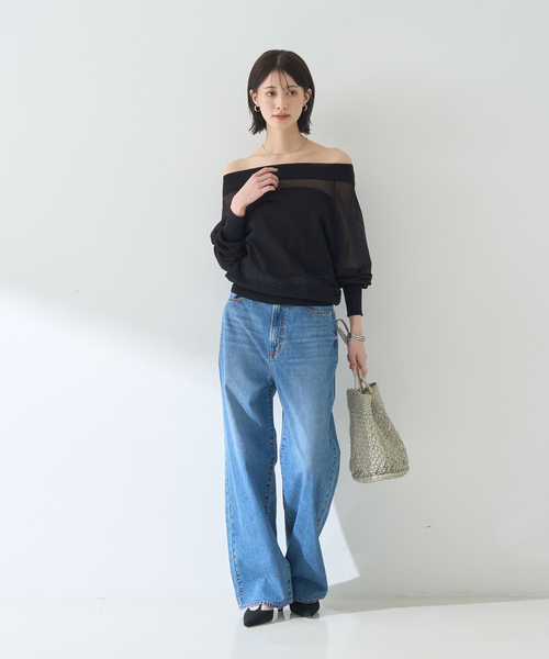 Rouge vif(ルージュヴィフ)の「オフショルシアーニットプルオーバー(ニット/セーター・レディース・ベージュ/ブラック/オフホワイト・フリー)」の20枚目の写真