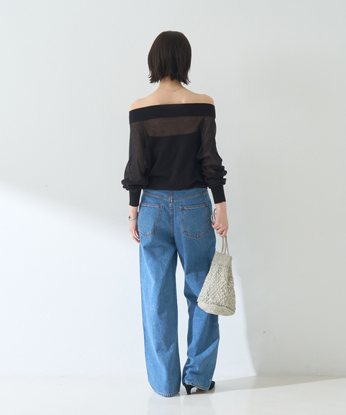 Rouge vif(ルージュヴィフ)の「オフショルシアーニットプルオーバー(ニット/セーター・レディース・ベージュ/ブラック/オフホワイト・フリー)」の21枚目の写真
