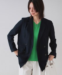 新品未使用　現行品　オペークドットクリップ　春夏ダブルブレストジャケット OPAQUE.CLIP / オペーク ドット クリップ （レディース